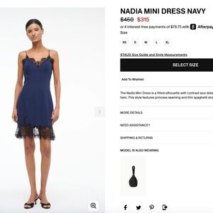STAUD Nadia Mini Dress NWT